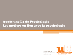 Les métiers en lien avec la psychologie (02/2015