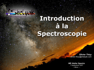 Introduction à la Spectroscopie