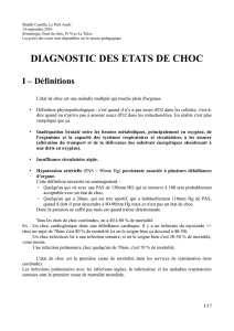 diagnostic des etats de choc