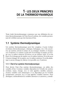 teme thermodynamique