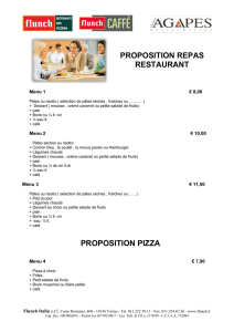 proposition repas restaurant proposition pizza