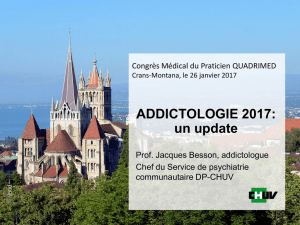 ADDICTOLOGIE 2017: un update