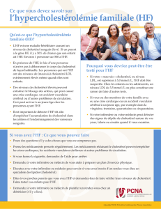 l`hypercholestérolémie familiale (HF)