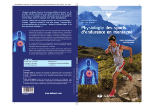 Physiologie des sports d`endurance en montagne