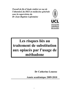 Les risques liés au traitement de substitution aux