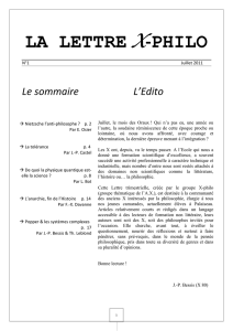 Lettre trimestrielle du groupe X-philo n° 1