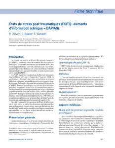 États de stress post-traumatiques (ESPT - École du Val-de