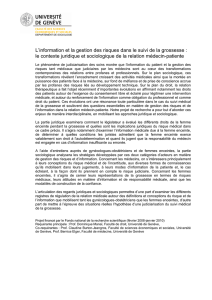 résumé projet FN - Université de Genève