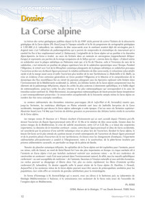 Dossier La Corse alpine