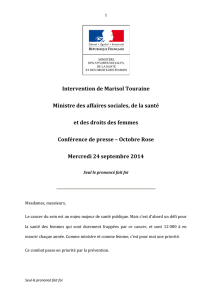 Intervention de Marisol Touraine - Ministère des Affaires sociales et