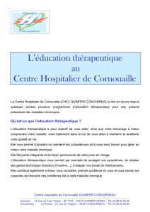 L`éducation thérapeutique au Centre Hospitalier de Cornouaille