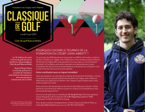 classique de golf - John Abbott College Departments