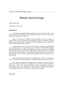 5 Miracles dans le mariage