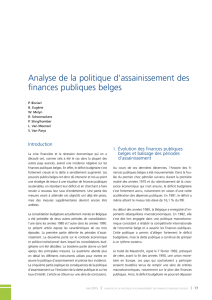 Analyse de la politique d`assainissement des finances publiques