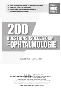 UE questions isolées OPHTALMO