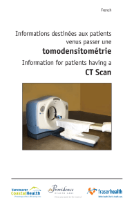 tomodensitométrie - VCH Patient Health Education Materials