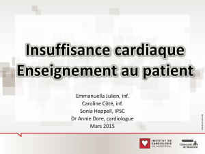 Enseignement au patient Insuffisance cardiaque