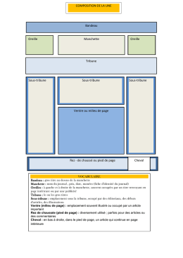 Schéma type de la UNE d`un journal