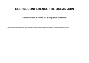 ODD 14- CONFERENCE THE OCEAN JUIN Contribution de la