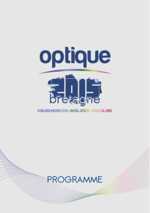 Optique Bretagne 2015 - La Société Française d`Optique