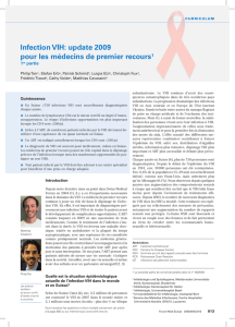 Infection VIH: update 2009 pour les médecins de premier recours
