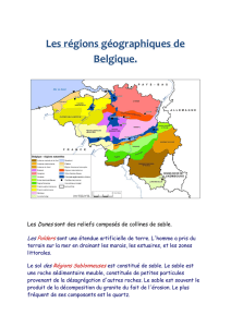 Les régions géographiques de Belgique.