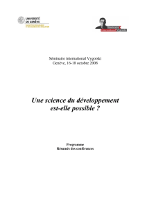 Une science du développement est-elle possible