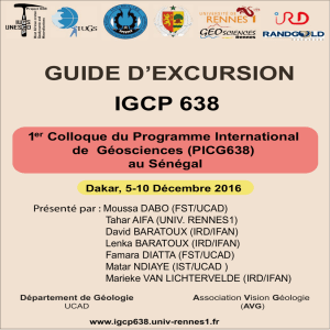 au Sénégal GUIDE D`EXCURSION IGCP 638