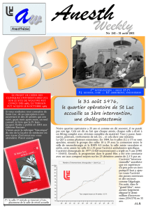 le 31 août 1976, le quartier opératoire de St Luc accueille sa 1ère