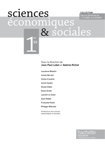 Sciences économiques et sociales, 1re ES, livre du professeur