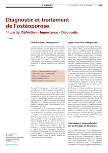 Diagnostic et traitement de l`ostéoporose $$ Définition