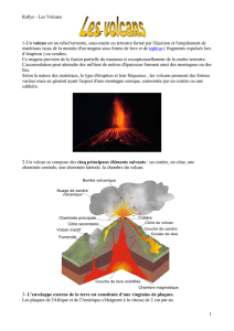 Rallye - Les Volcans 1 1-Un volcan est un relief terrestre, sous