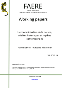 L`&eacute;conomicisation de la nature, r&eacute;alit&eacute;s historiques et