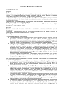 Composition : Mondialisation et développement Ce n`était pas un