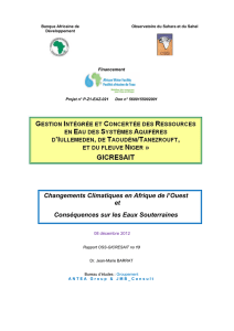 Changements Climatiques en Afrique de l`Ouest et Conséquences