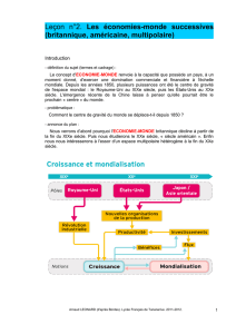 Les économies-monde successives