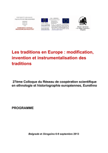 Les traditions en Europe : modification, invention et