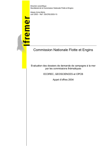 Commissions thématiques 2003 - Flotte océanographique française