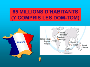 65 MILLIONS D`HABITANTS (Y COMPRIS LES DOM-TOM)