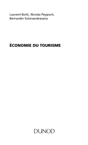 économie du tourisme
