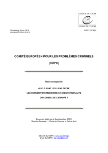 COMITÉ EUROPÉEN POUR LES PROBLÈMES CRIMINELS (CDPC)