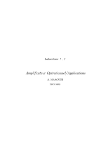 Amplificateur Opérationnel/Applications