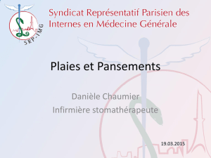SRP IMG_Prise en charge des plaies 2015