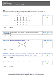 La classification périodique