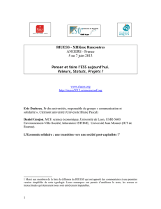 L`Economie solidaire : une transition vers une soci&eacute;t&eacute;