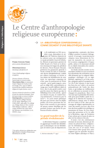 Le Centre d`anthropologie religieuse européenne