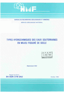 types hydrochimiques des eaux souterraines en - Infoterre