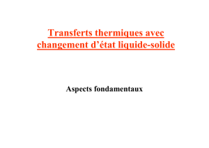 Transferts thermiques avec changement d`état liquide