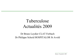 Tuberculose Actualités 2009