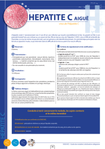 L`hépatite C aiguë et chronique - DASS-NC